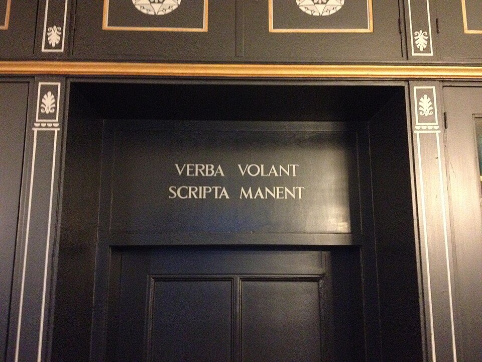 Logo Verba volant, scripta manent