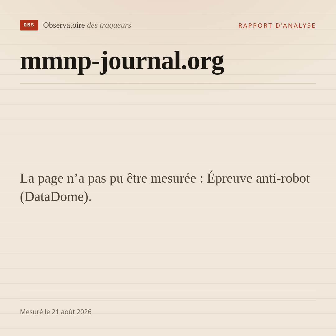 La page n’a pas pu être mesurée : Épreuve anti-robot (DataDome).