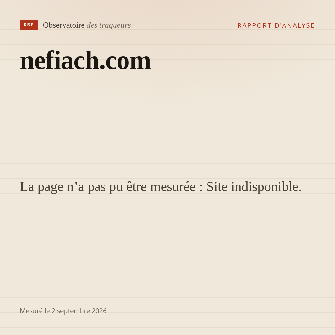 La page n’a pas pu être mesurée : Site indisponible.