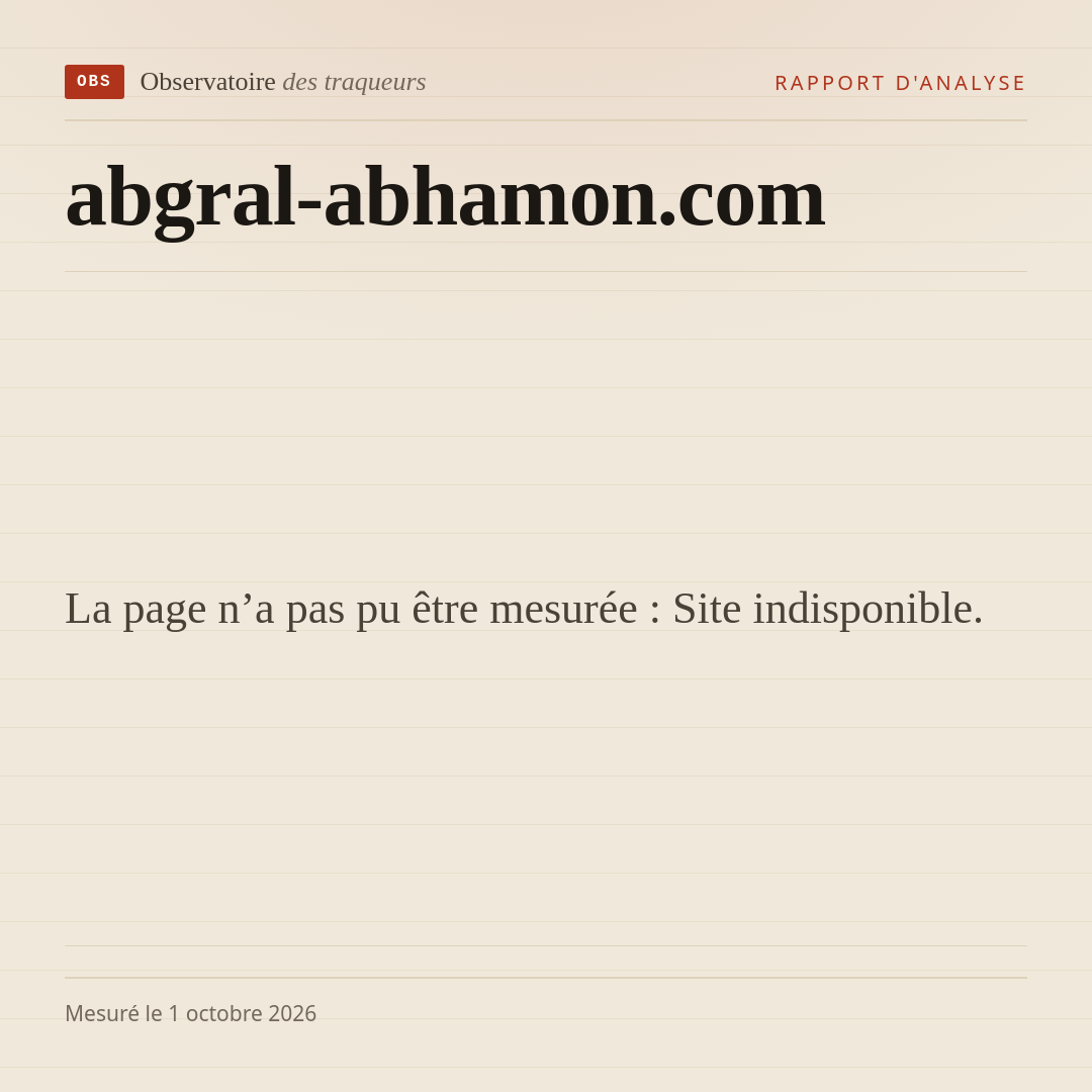 La page n’a pas pu être mesurée : Site indisponible.
