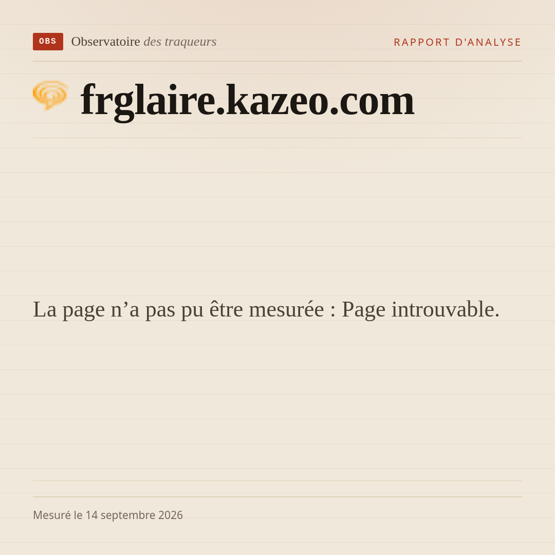 La page n’a pas pu être mesurée : Page introuvable.