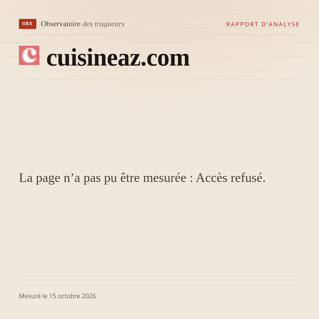 La page n’a pas pu être mesurée : Accès refusé.
