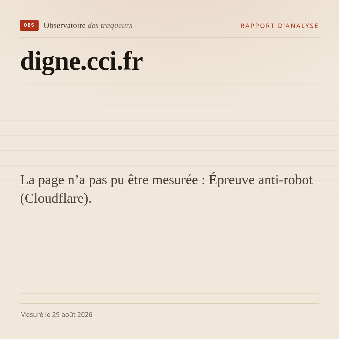 La page n’a pas pu être mesurée : Épreuve anti-robot (Cloudflare).