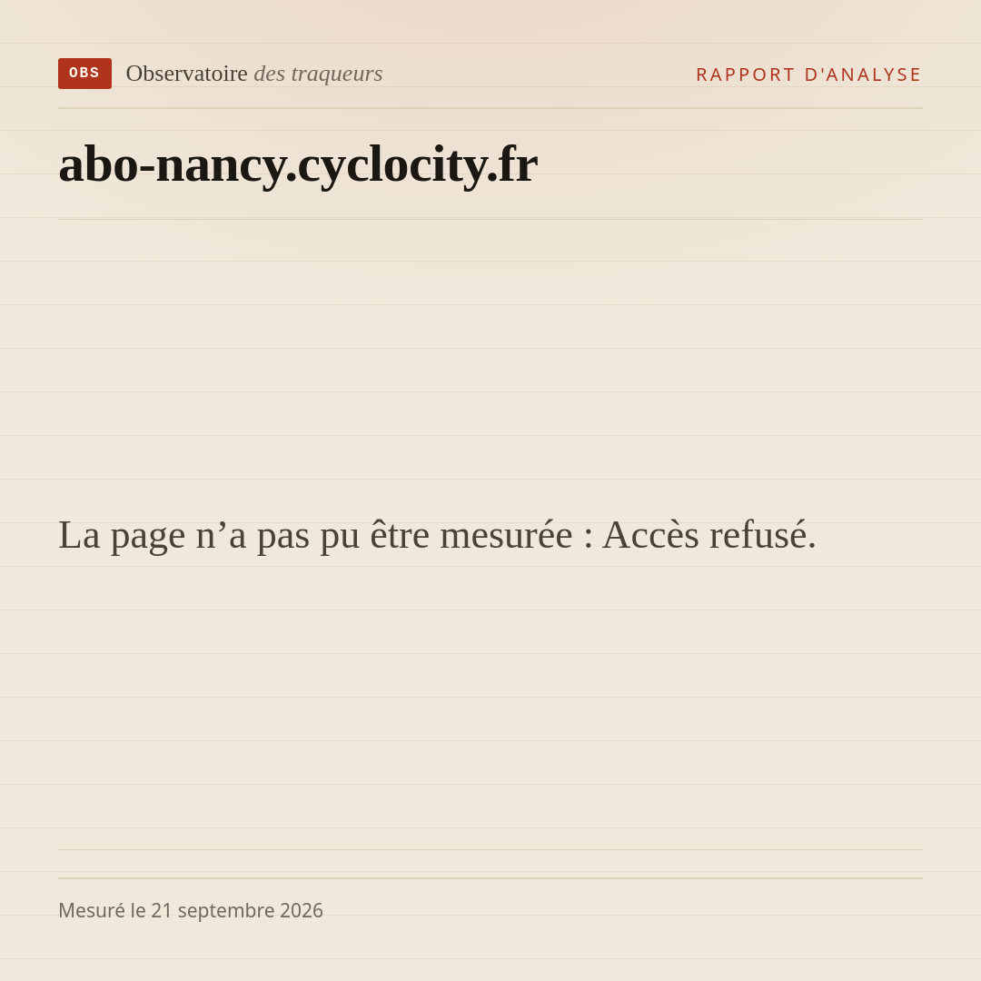 La page n’a pas pu être mesurée : Accès refusé.