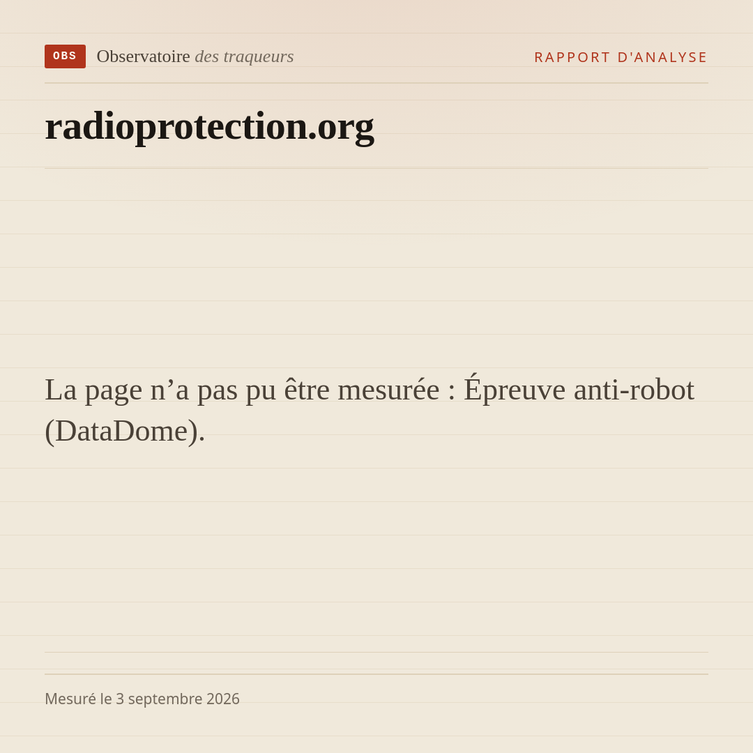 La page n’a pas pu être mesurée : Épreuve anti-robot (DataDome).