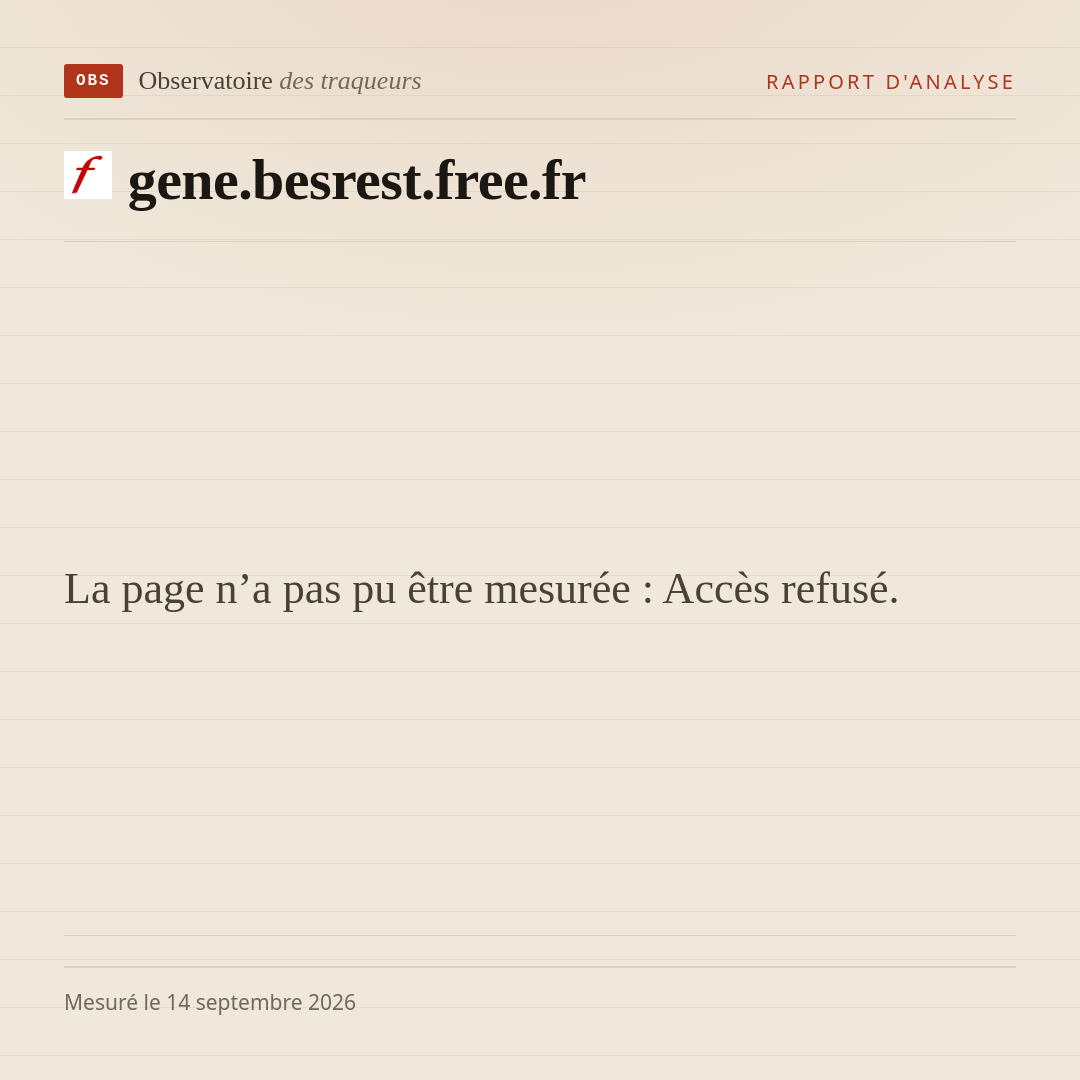La page n’a pas pu être mesurée : Accès refusé.