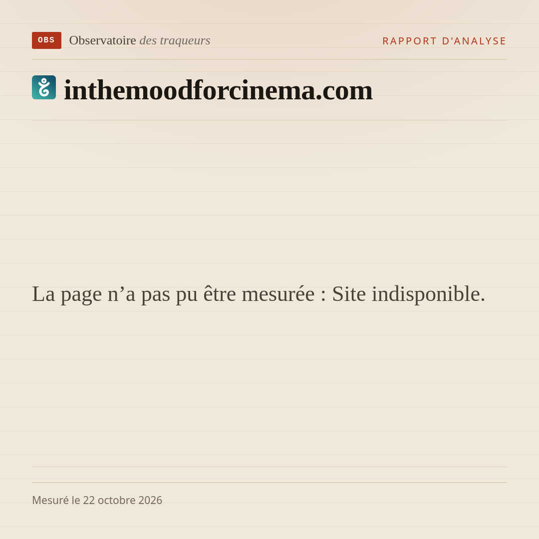 La page n’a pas pu être mesurée : Site indisponible.