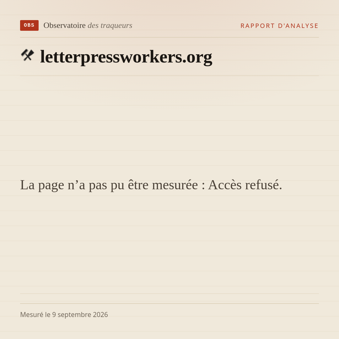 La page n’a pas pu être mesurée : Accès refusé.