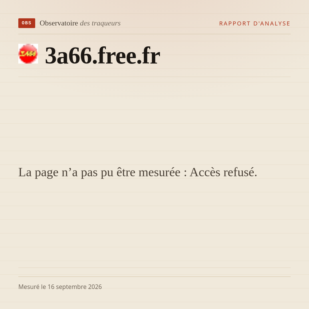 La page n’a pas pu être mesurée : Accès refusé.