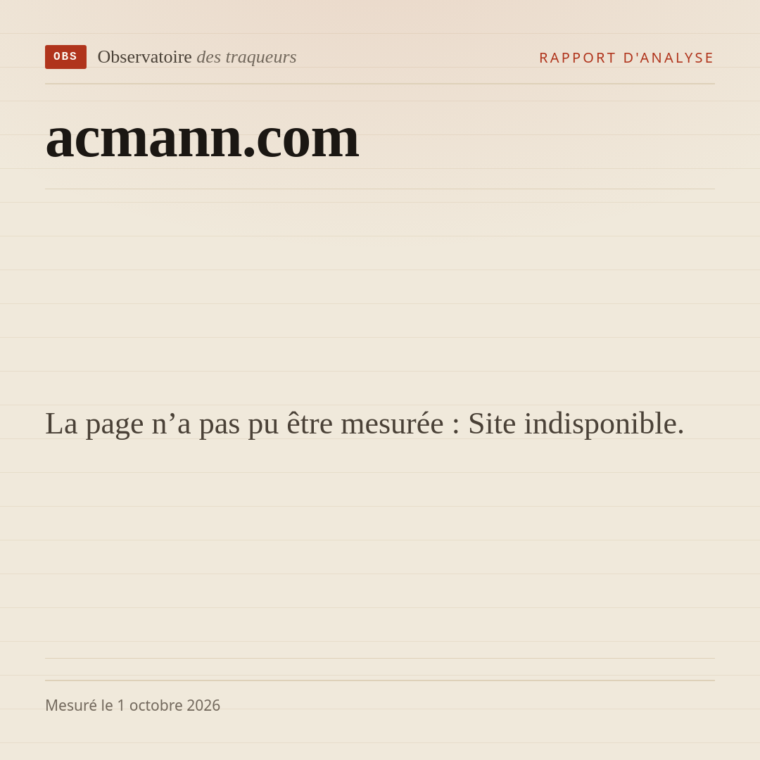 La page n’a pas pu être mesurée : Site indisponible.
