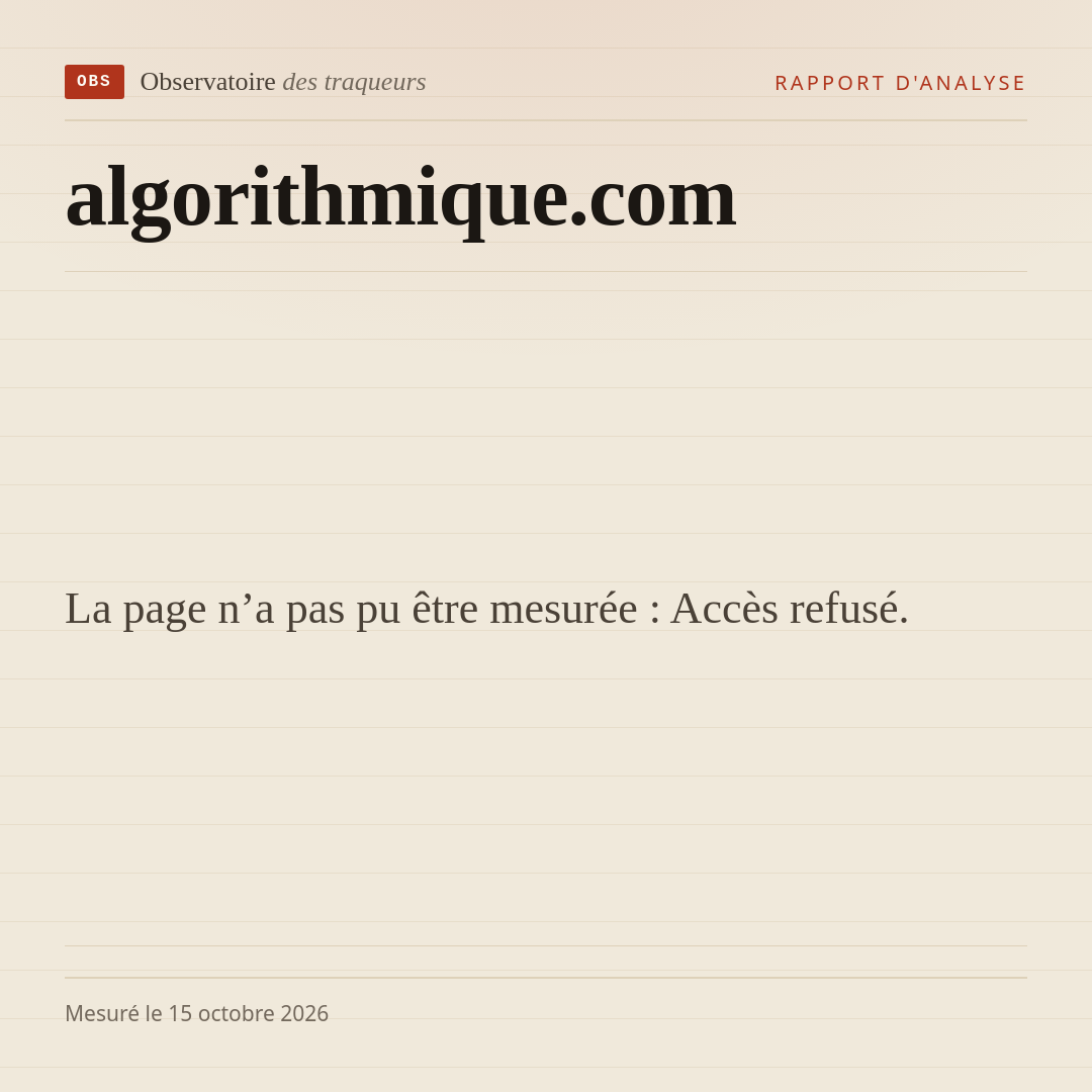 La page n’a pas pu être mesurée : Accès refusé.