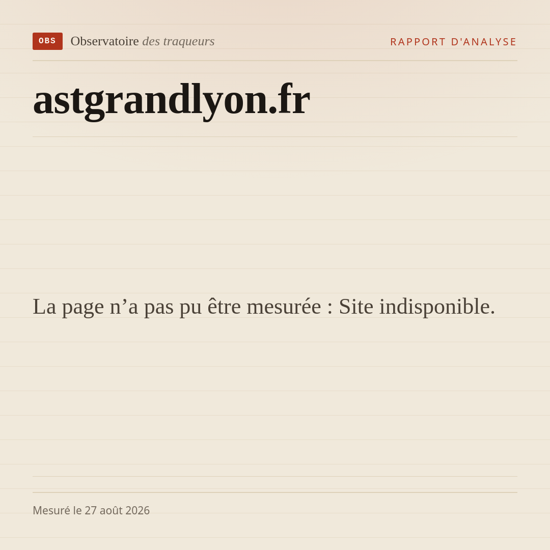 La page n’a pas pu être mesurée : Site indisponible.