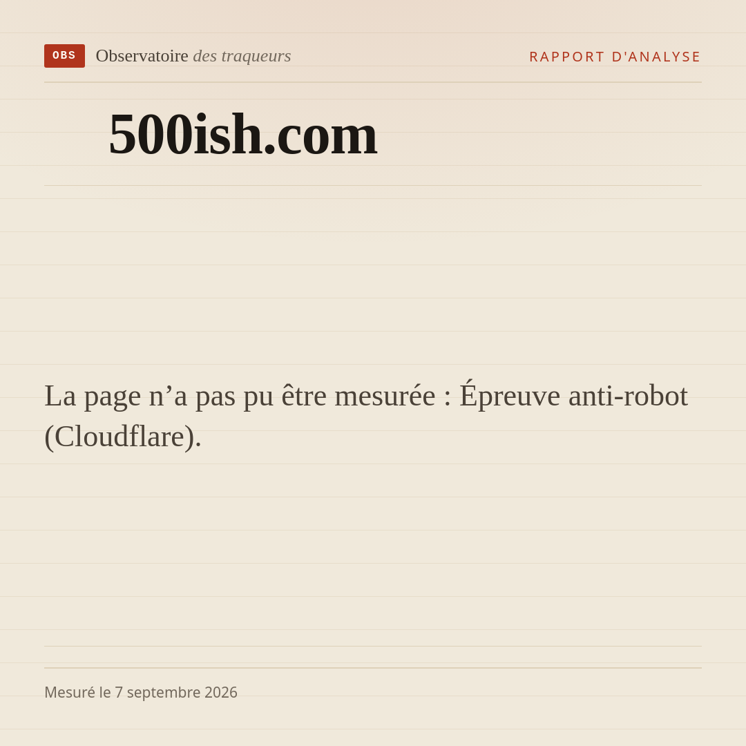 La page n’a pas pu être mesurée : Épreuve anti-robot (Cloudflare).