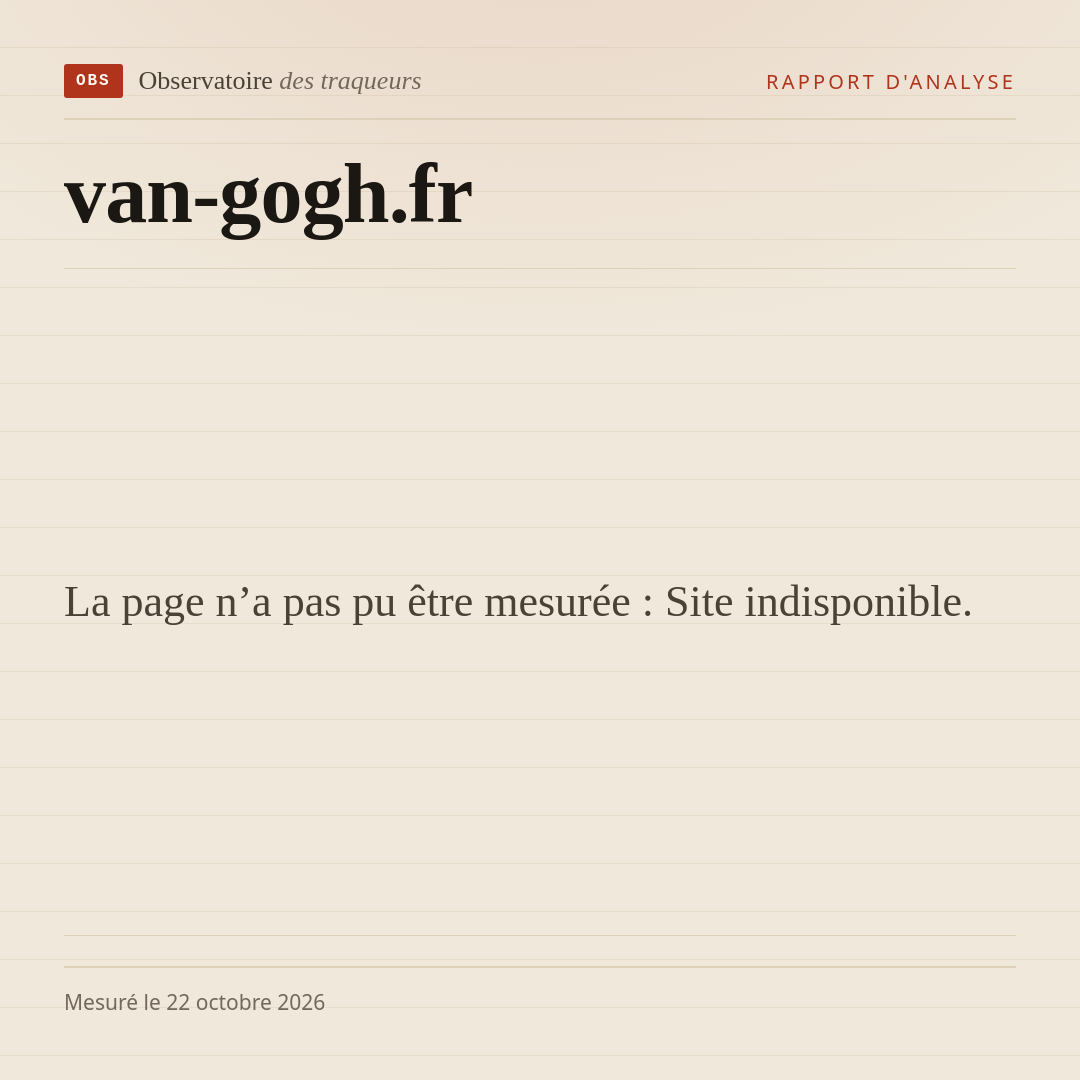 La page n’a pas pu être mesurée : Site indisponible.