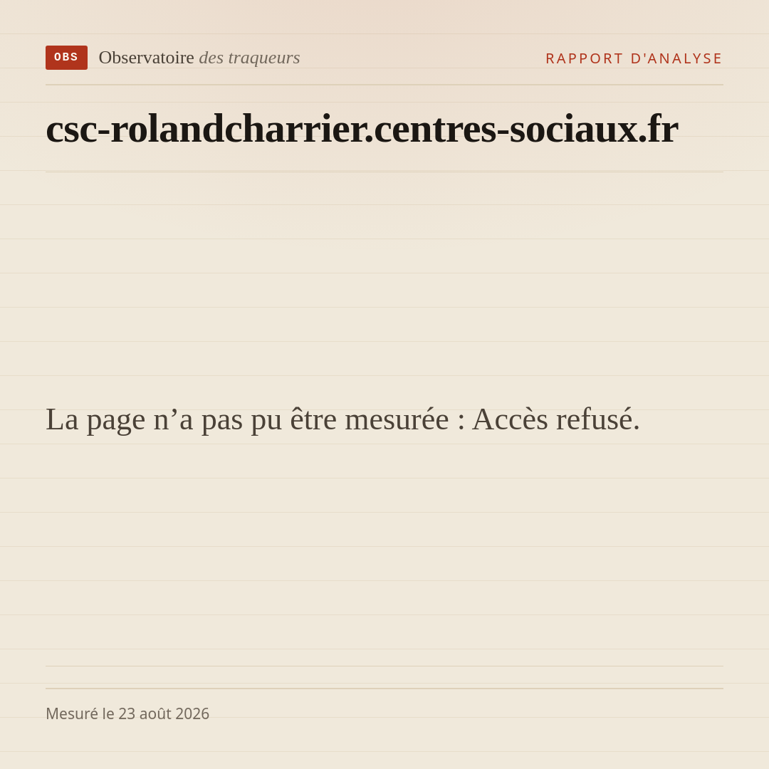 La page n’a pas pu être mesurée : Accès refusé.