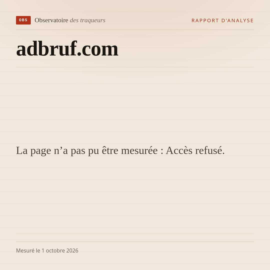 La page n’a pas pu être mesurée : Accès refusé.