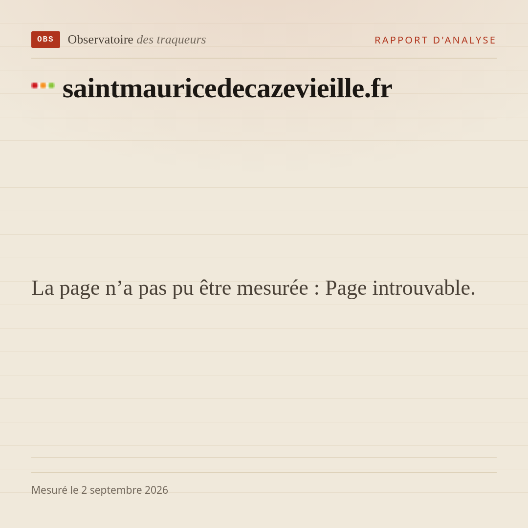 La page n’a pas pu être mesurée : Page introuvable.