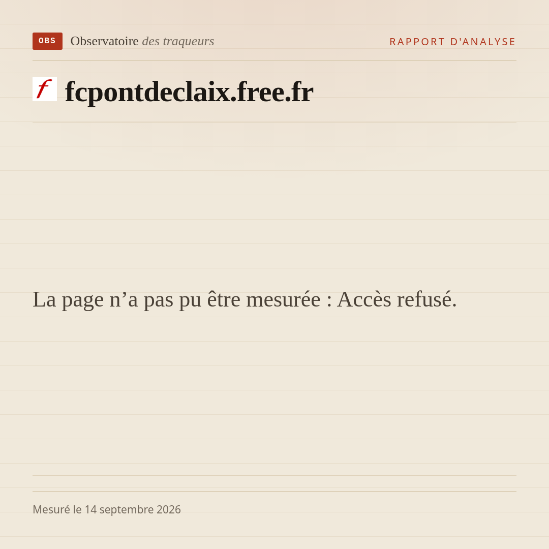 La page n’a pas pu être mesurée : Accès refusé.