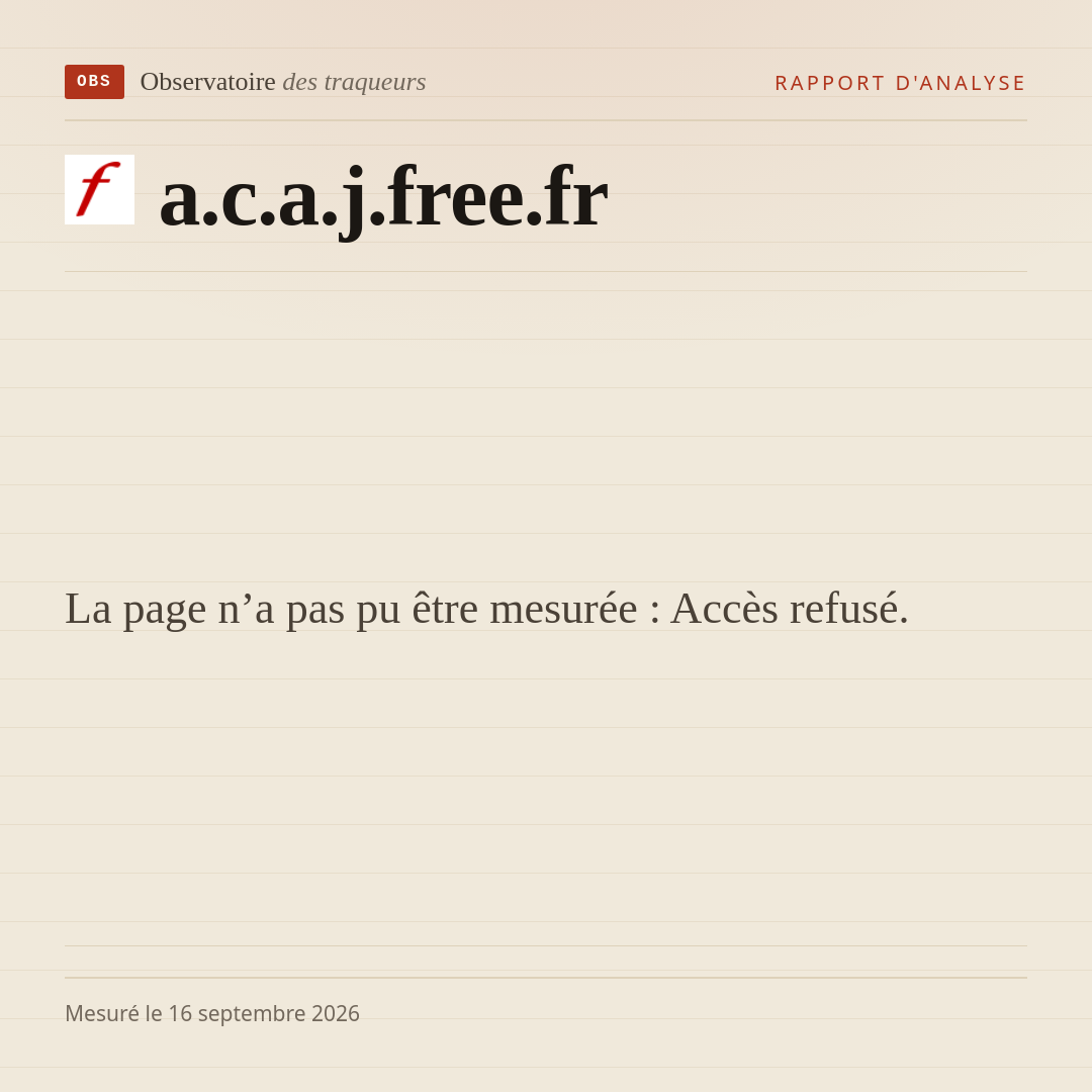 La page n’a pas pu être mesurée : Accès refusé.