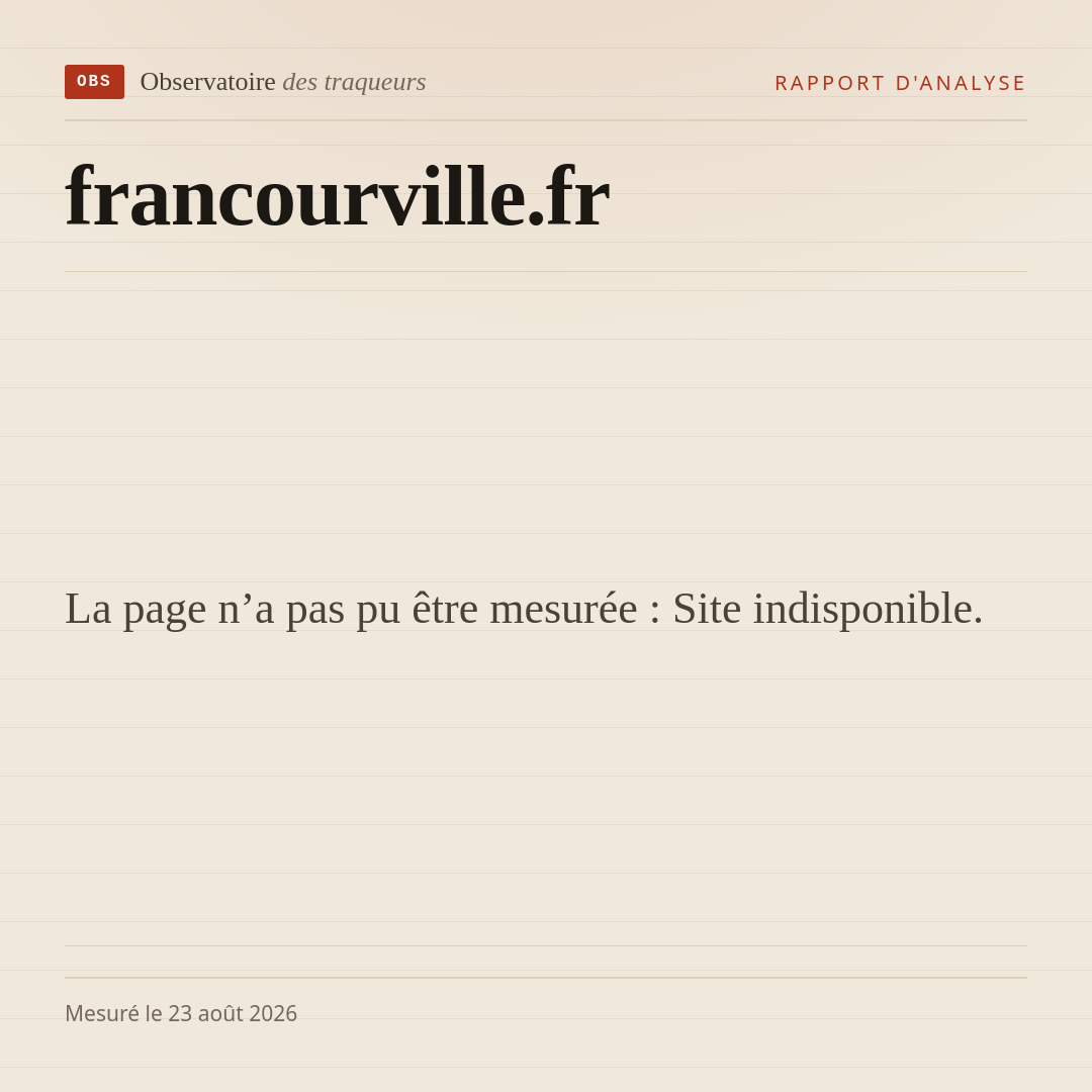 La page n’a pas pu être mesurée : Site indisponible.