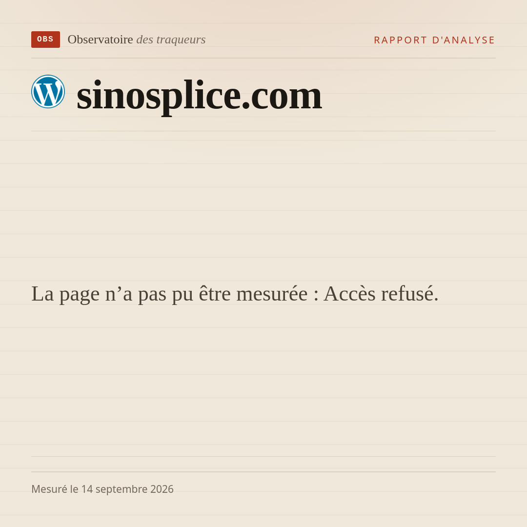 La page n’a pas pu être mesurée : Accès refusé.