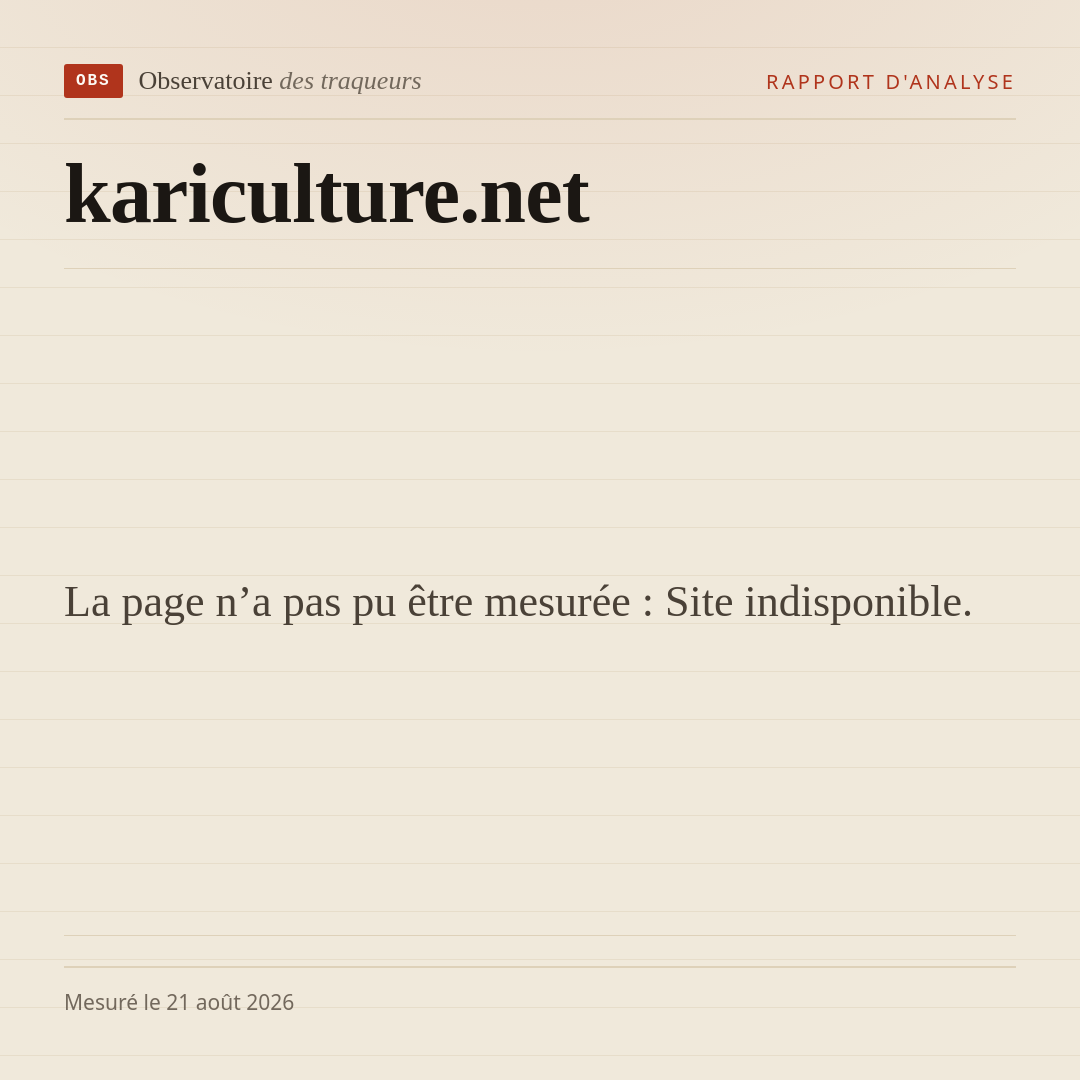 La page n’a pas pu être mesurée : Site indisponible.