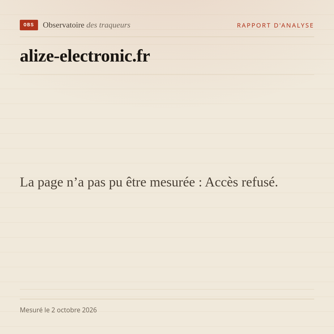 La page n’a pas pu être mesurée : Accès refusé.