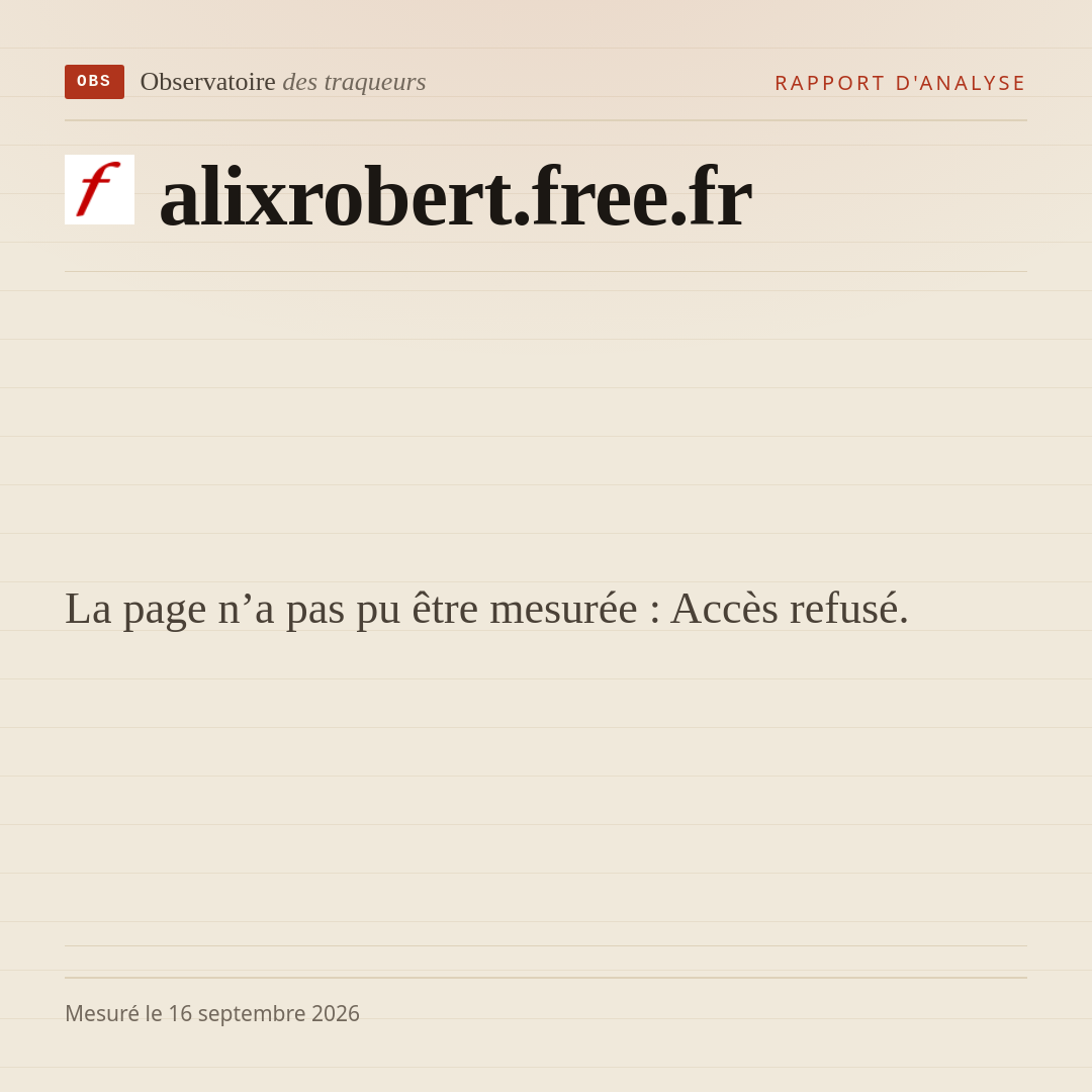 La page n’a pas pu être mesurée : Accès refusé.