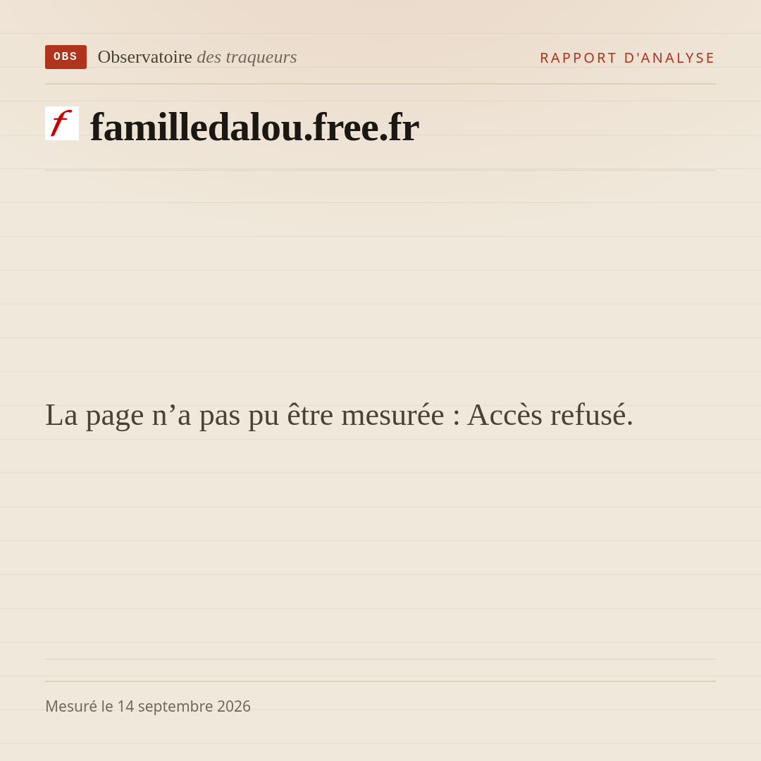 La page n’a pas pu être mesurée : Accès refusé.