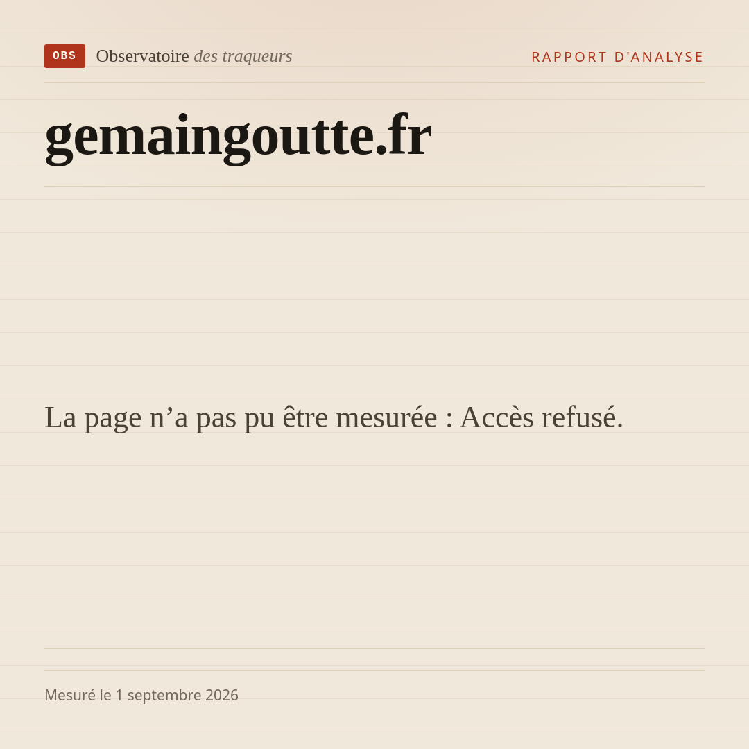 La page n’a pas pu être mesurée : Accès refusé.