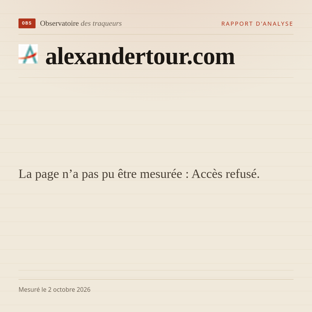 La page n’a pas pu être mesurée : Accès refusé.