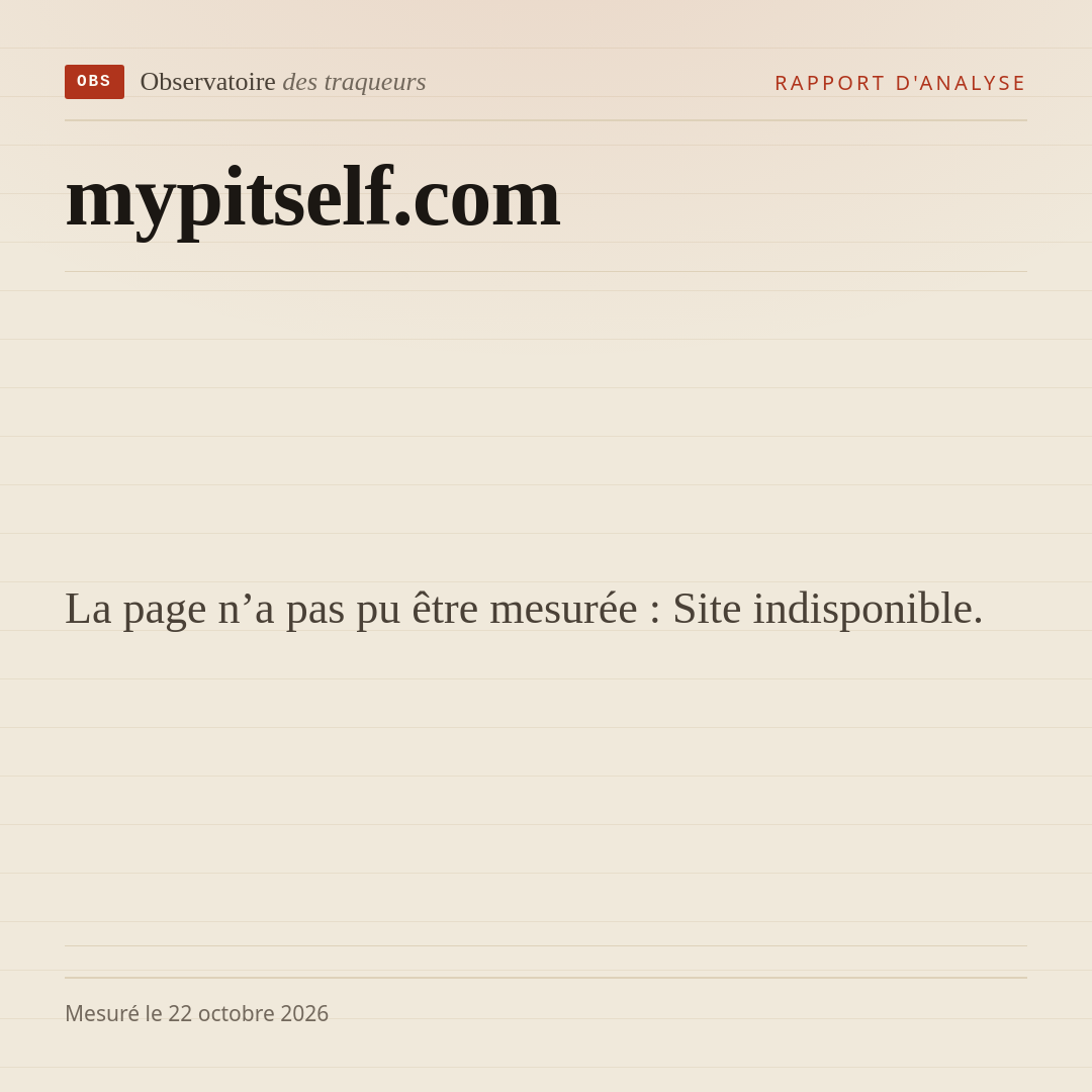 La page n’a pas pu être mesurée : Site indisponible.