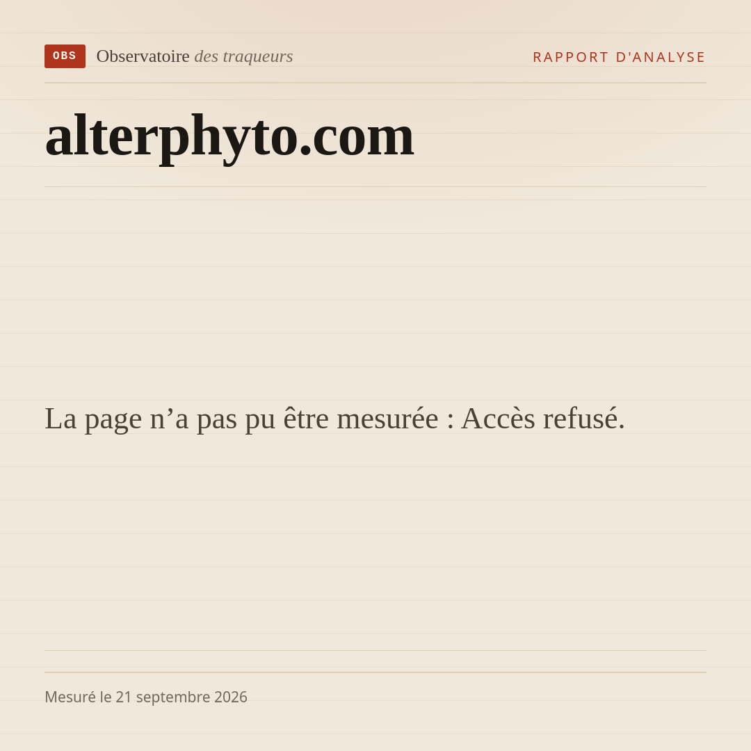 La page n’a pas pu être mesurée : Accès refusé.