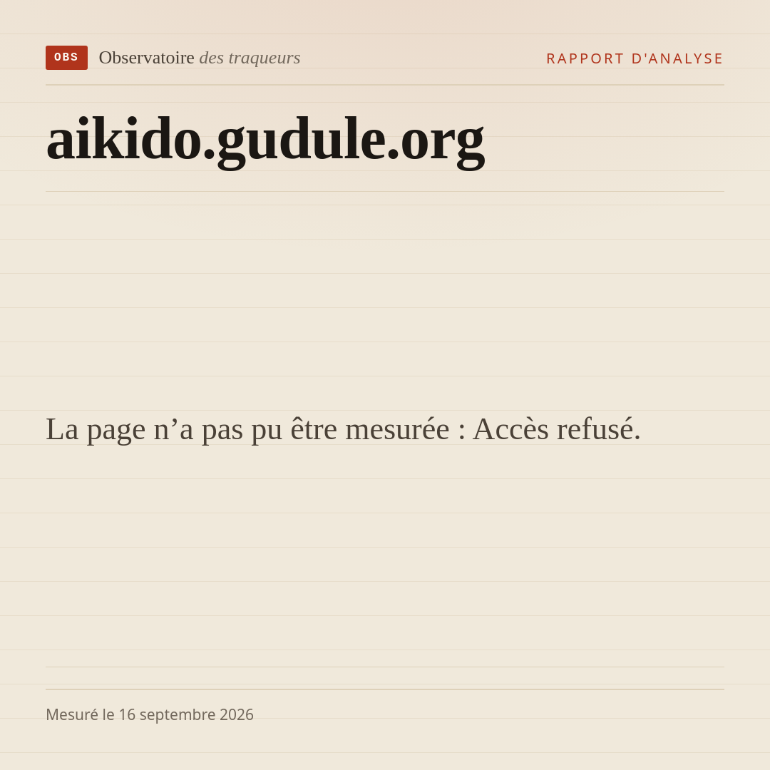 La page n’a pas pu être mesurée : Accès refusé.