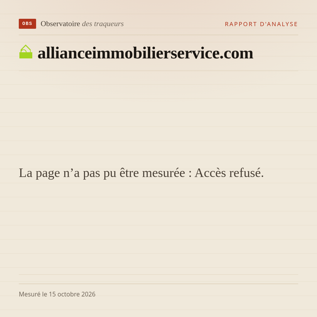 La page n’a pas pu être mesurée : Accès refusé.