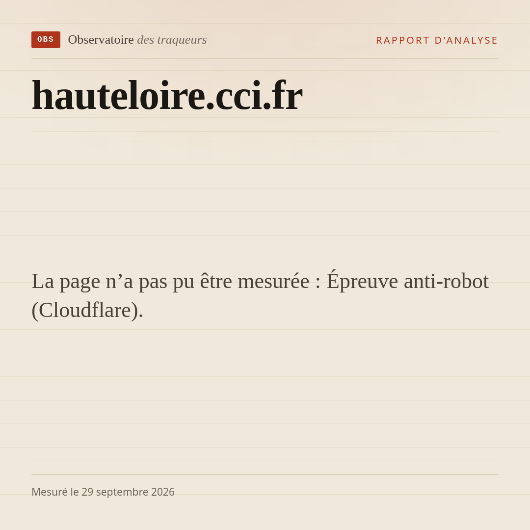 La page n’a pas pu être mesurée : Épreuve anti-robot (Cloudflare).