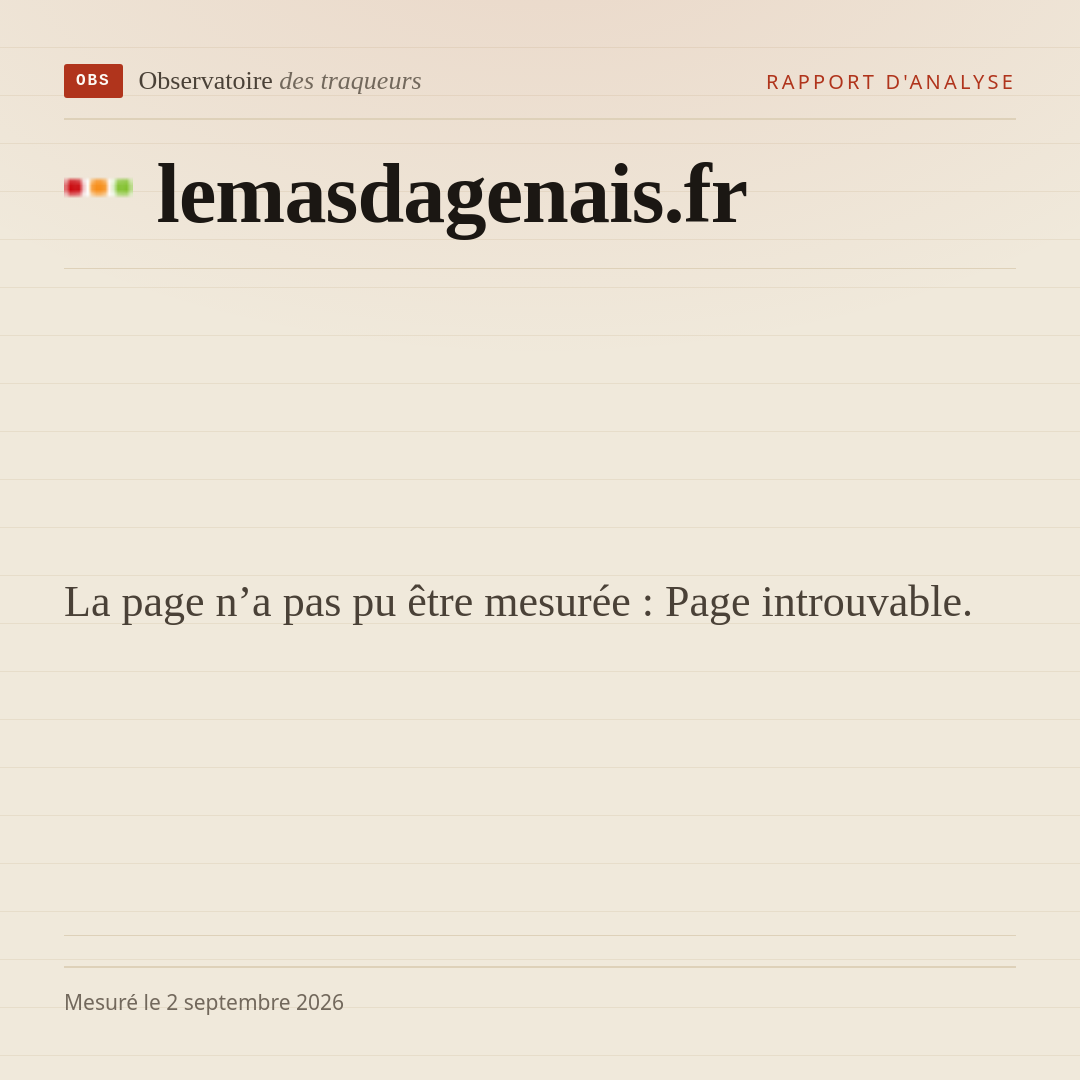 La page n’a pas pu être mesurée : Page introuvable.