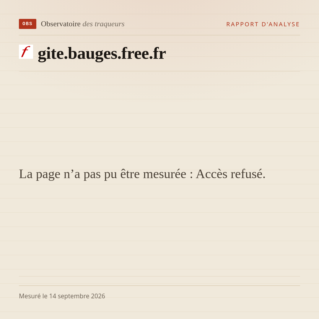 La page n’a pas pu être mesurée : Accès refusé.