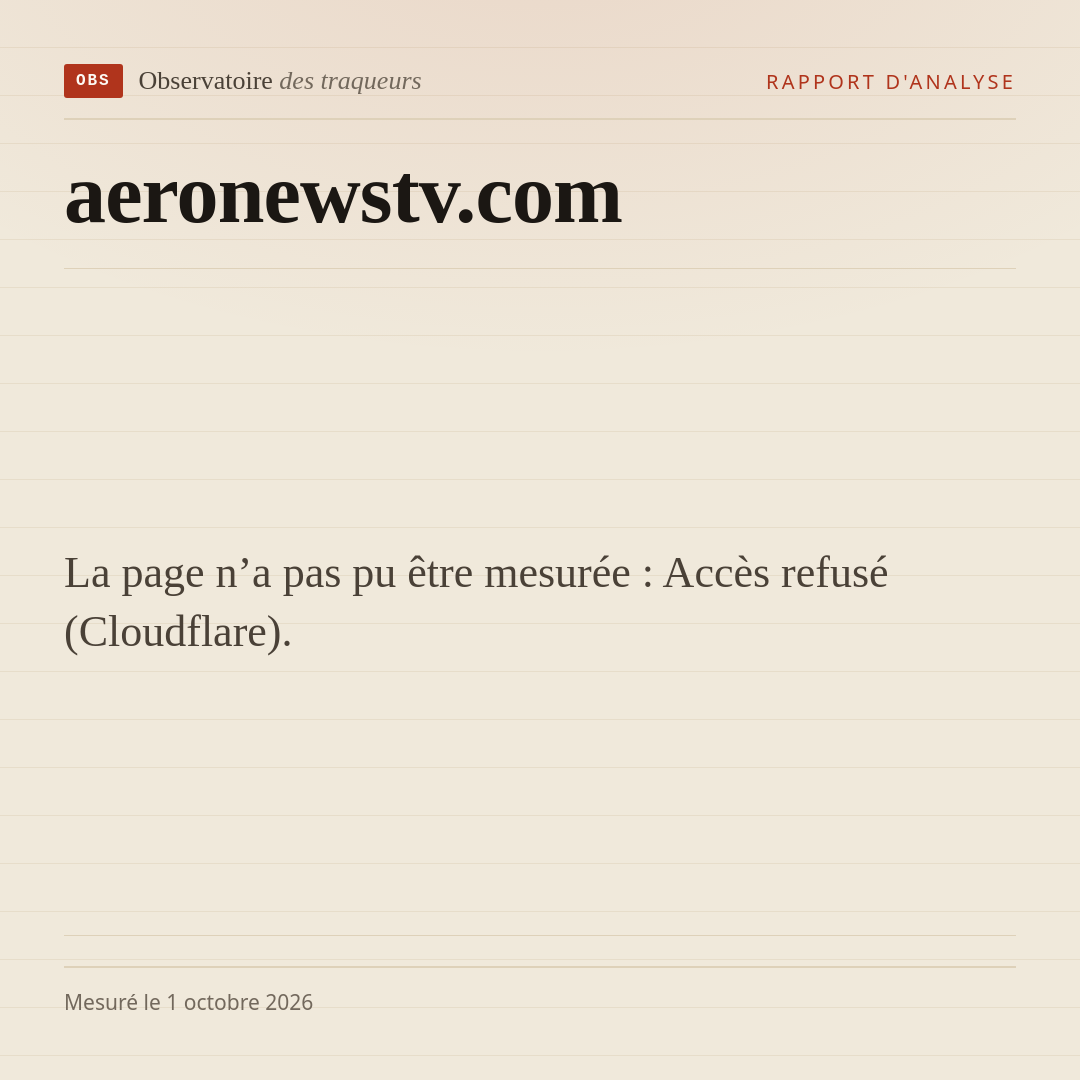 La page n’a pas pu être mesurée : Accès refusé (Cloudflare).