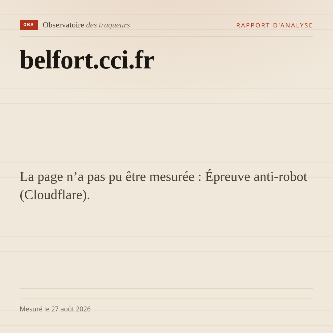 La page n’a pas pu être mesurée : Épreuve anti-robot (Cloudflare).