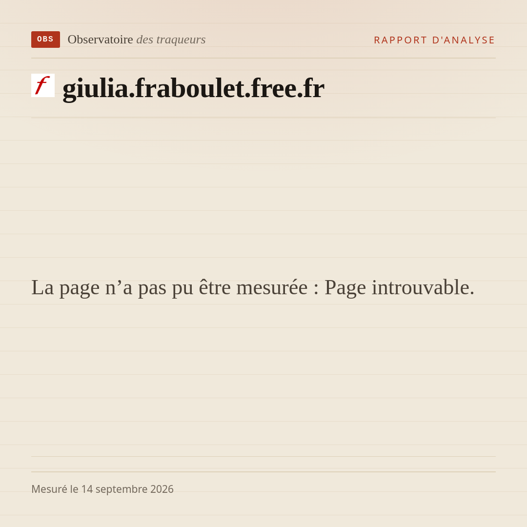 La page n’a pas pu être mesurée : Page introuvable.