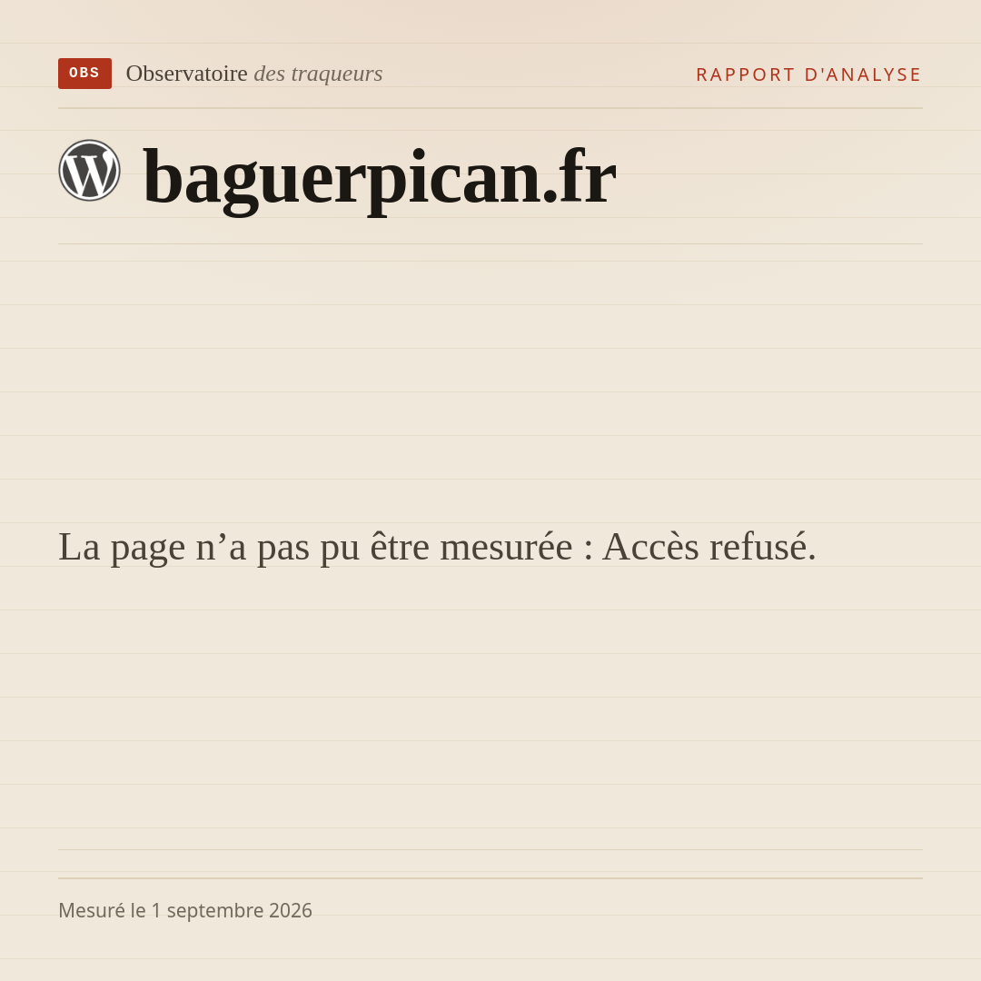 La page n’a pas pu être mesurée : Accès refusé.