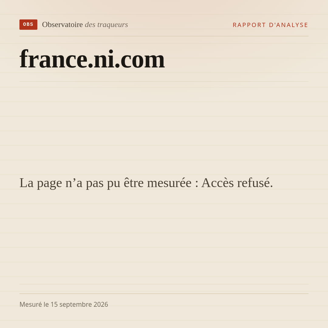 La page n’a pas pu être mesurée : Accès refusé.