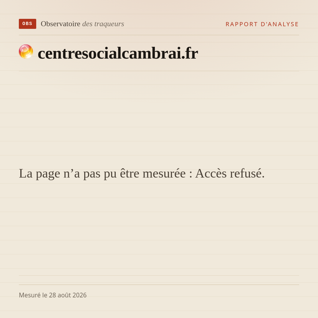 La page n’a pas pu être mesurée : Accès refusé.