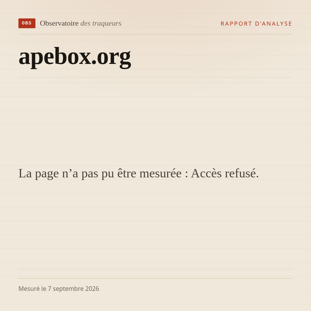 La page n’a pas pu être mesurée : Accès refusé.