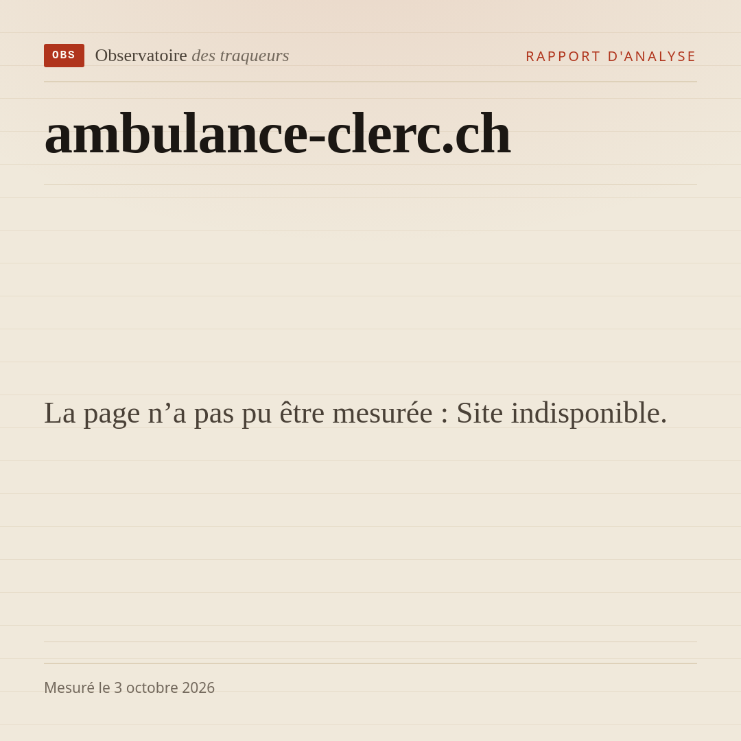 La page n’a pas pu être mesurée : Site indisponible.
