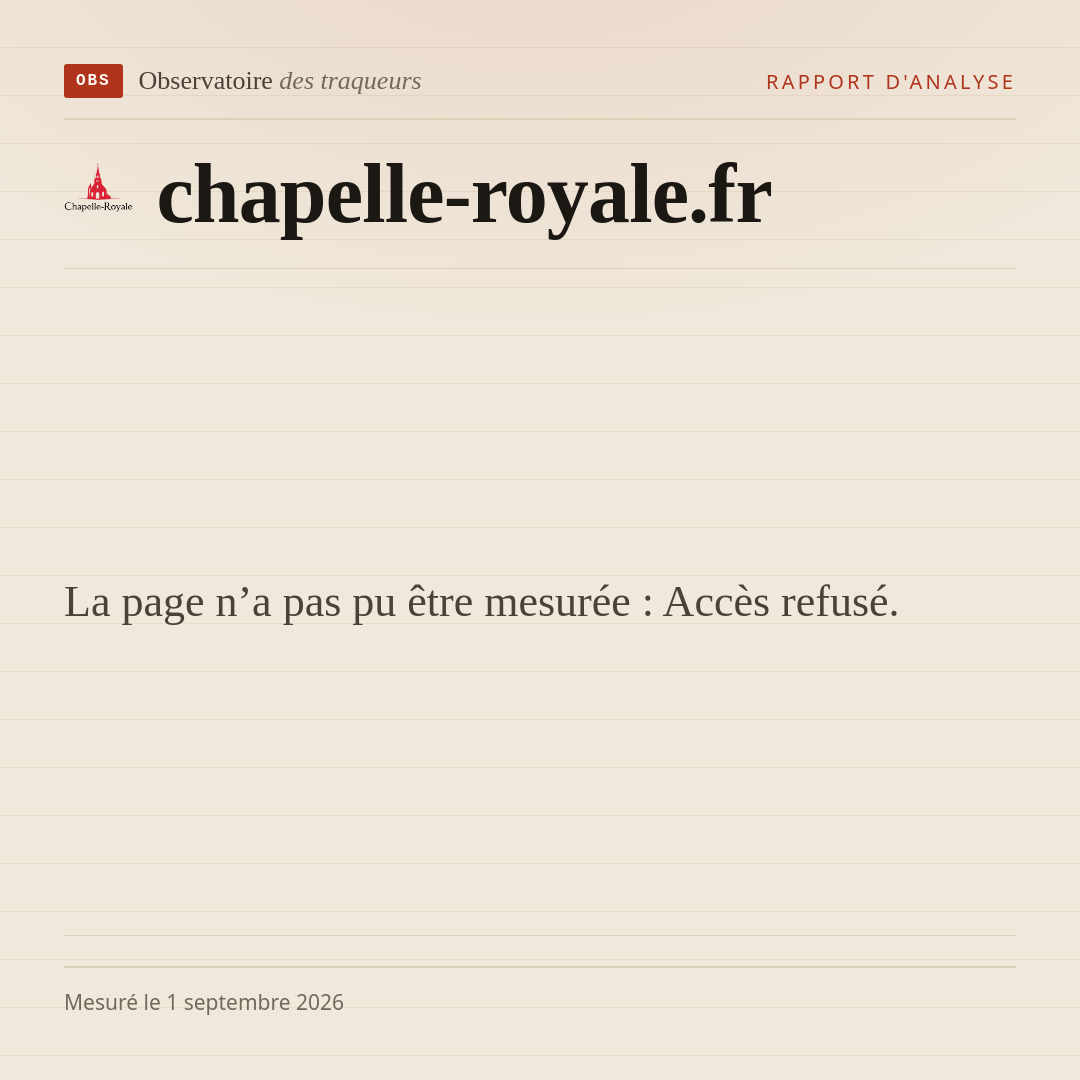 La page n’a pas pu être mesurée : Accès refusé.