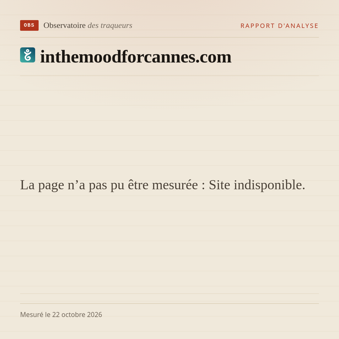 La page n’a pas pu être mesurée : Site indisponible.