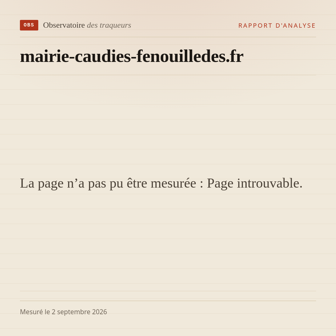 La page n’a pas pu être mesurée : Page introuvable.