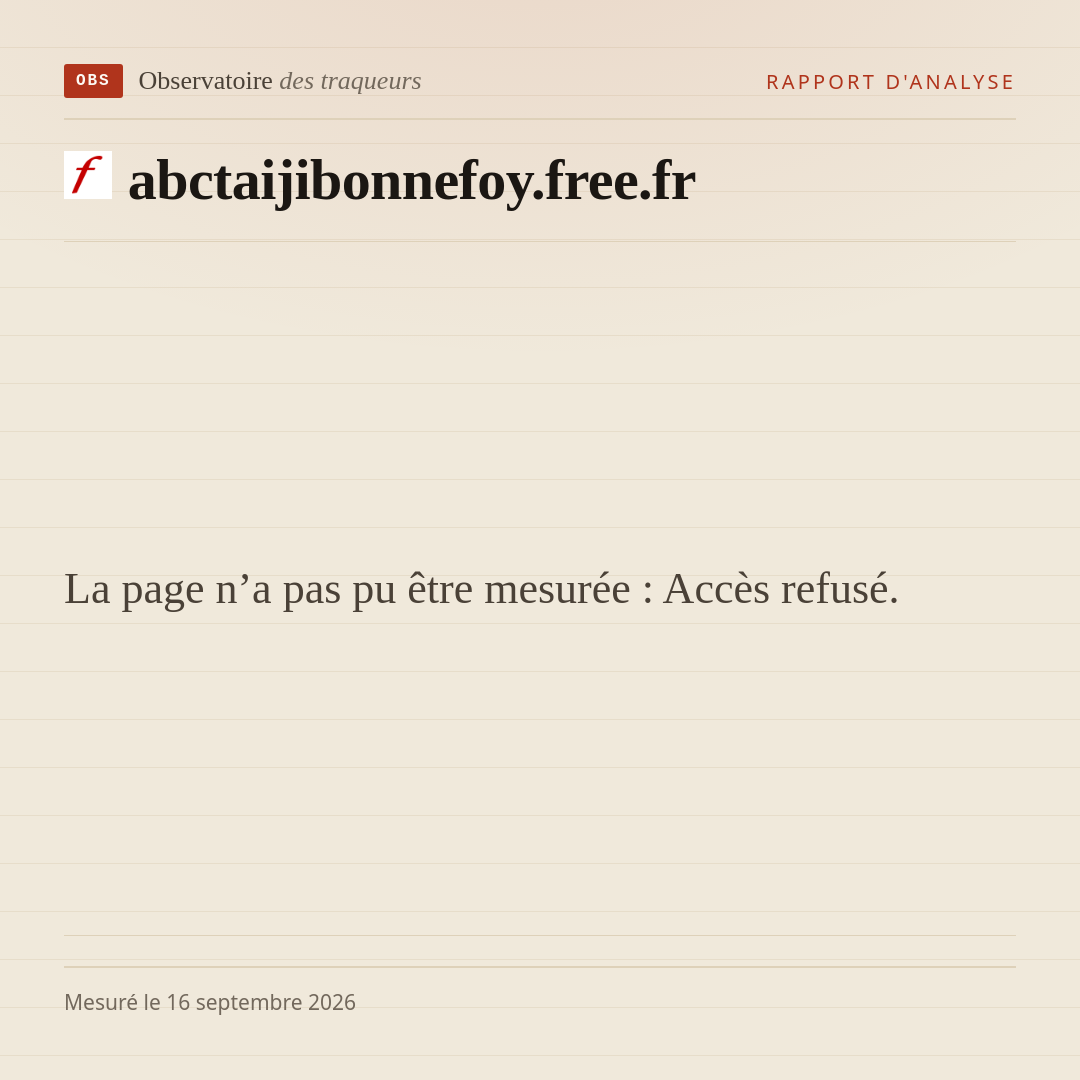 La page n’a pas pu être mesurée : Accès refusé.
